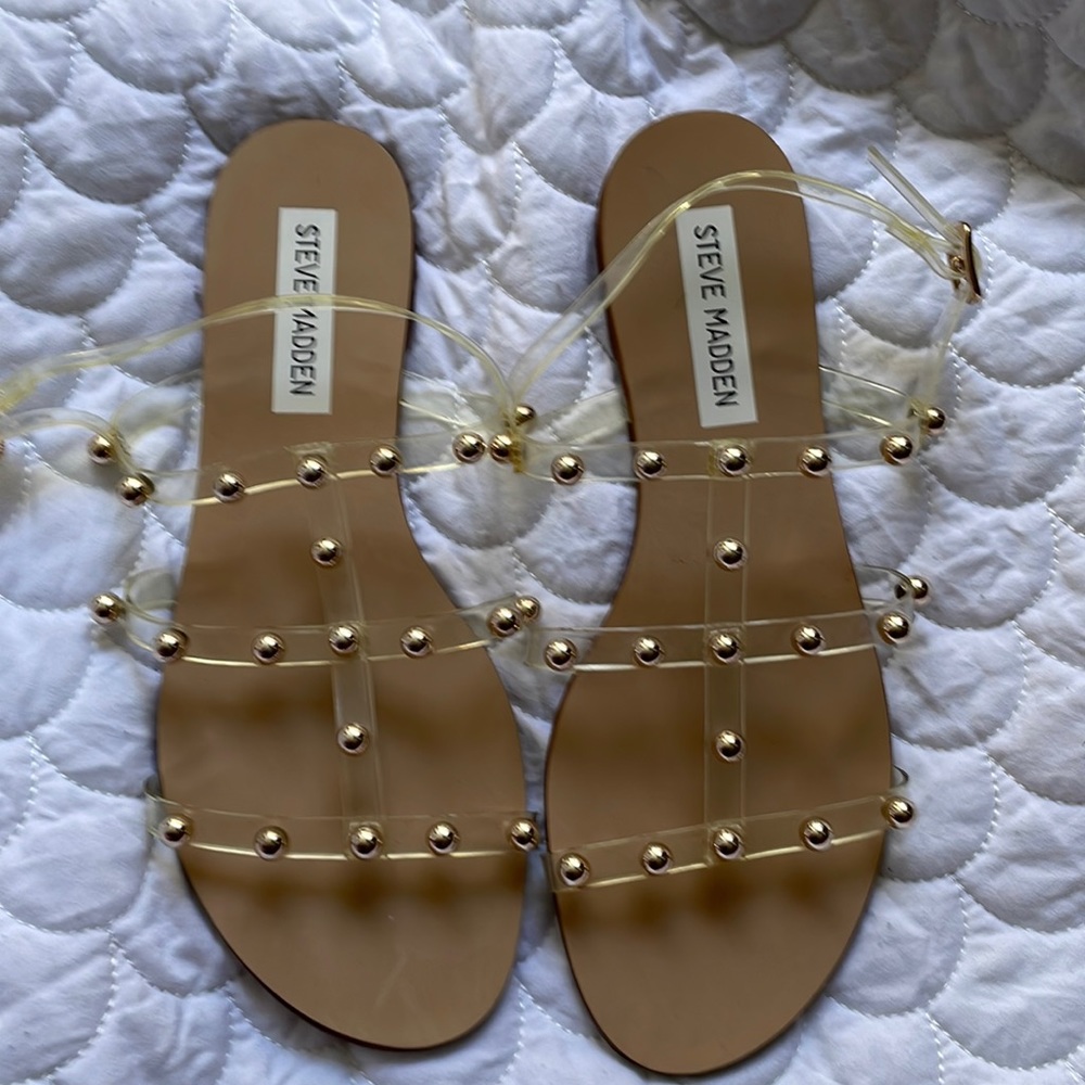 Steve Madden clear slide sandal